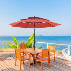 10' X 10' Outdoor 3-Tier Patio Market Umbrella - Captiva Designs -Outdoor Decoration Store GUEST 8bbbb122 a64f 4585 9e11 8d3f3bbe299c