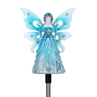 33.85" Acrylic Solar Angel Stake Blue - Exhart 10 33.85" Acrylic Solar Angel Stake Blue - Exhart - Image 8