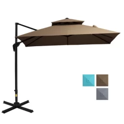 Outsunny 10' X 10' Patio Umbrella Outdoor Cantilever Offset Umbrella Aluminum Square Umbrella With 360° Rotation, 5 Adjustable Tilt Angles And Umbrella Cover (Weights Are Not Included) 13 Outsunny 10' X 10' Patio Umbrella Outdoor Cantilever Offset Umbrella Aluminum Square Umbrella With 360° Rotation, 5 Adjustable Tilt Angles And Umbrella Cover (Weights Are Not Included) -Outdoor Decoration Store GUEST 8d8da75f 9510 45d9 9f94 52f0a7065c4c