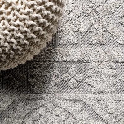 Citta High-Low Pile Mediterranean Tile Indoor/Outdoor Area Rug - JONATHAN Y 4 Citta High-Low Pile Mediterranean Tile Indoor/Outdoor Area Rug - JONATHAN Y - Image 2