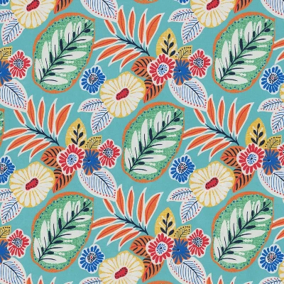 Outdoor/Indoor Loveseat Cushion Marlow Aqua Blue - Pillow Perfect 5 Outdoor/Indoor Loveseat Cushion Marlow Aqua Blue - Pillow Perfect - Image 3