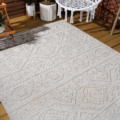 Citta High-Low Pile Mediterranean Tile Indoor/Outdoor Area Rug - JONATHAN Y 9 Citta High-Low Pile Mediterranean Tile Indoor/Outdoor Area Rug - JONATHAN Y - Image 7