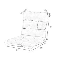 Solid Outdoor Seat/Back Chair Cushion - Stone - Kensington Garden -Outdoor Decoration Store GUEST 9283afd6 e48a 47c3 9578 dbe5943c9eb1