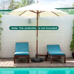 Costway 18'' Patio Fillable Round Umbrella Base Stand Holder Fit Pole 1.5''/1.9'' Weighted