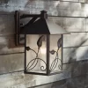 Franklin Iron Works French Garden Rustic Farmhouse Outdoor Wall Light Fixture Bronze Leaf Vine 12 1/2" Clear Seedy Glass For Post Exterior Barn Deck -Outdoor Decoration Store GUEST 93315658 7611 4db6 86b9 a4a6f3cea4c0