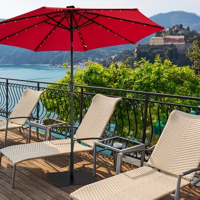 Costway 40 LBS Square Umbrella Base Stand Weighted Patio Market Umbrellas Black 4 Costway 40 LBS Square Umbrella Base Stand Weighted Patio Market Umbrellas Black - Image 2