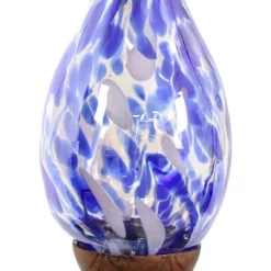 36" Pearlized Glass Solar Flame Stake Blue - Exhart -Outdoor Decoration Store GUEST 93aee62b 1184 45ac a6f4 b33d117b51bf