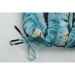 Set Of 2 Outdoor/Indoor Reversible Chair Pads Tortola Midnight Blue - Pillow Perfect -Outdoor Decoration Store GUEST 93ba0975 a796 4881 b339 3bdbabcc8936