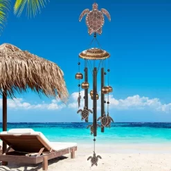 Dawhud Direct 32" H Rustic Turtles Wind Chimes -Outdoor Decoration Store GUEST 95cdc7c0 7ce4 4021 8d50 4274201ac17d