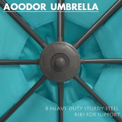 Aoodor Patio 10FT Off-set Hanging Aluminum Cantilever Umbrella( Not Include A Base) 8 Aoodor Patio 10FT Off-set Hanging Aluminum Cantilever Umbrella( Not Include A Base) - Image 6