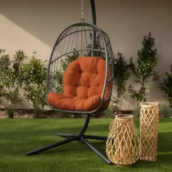 44" X 27" X 4" Sunbrella Outdoor Egg Chair Cushion - Sorra Home -Outdoor Decoration Store GUEST 96e0620c 1c8f 405c 8569 dd6ab9505f21