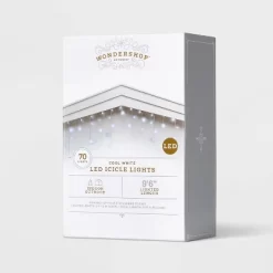 70ct LED Christmas Icicle Lights Cool White With White Wire - Wondershop™ -Outdoor Decoration Store GUEST 977853e4 a029 4f1b 84ad 140a6c9b00fc