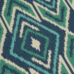 Myrtle Geometric Outdoor Rug Navy/Green - Christopher Knight Home -Outdoor Decoration Store GUEST 984070d7 6d08 493f bb33 380e2294706d