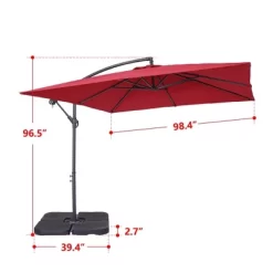 8.2' X 8.2' Square Patio Offset Deck Umbrellas With Cross Base - Wellfor 26 8.2' X 8.2' Square Patio Offset Deck Umbrellas With Cross Base - Wellfor -Outdoor Decoration Store GUEST 9886cc96 2be0 4cd3 843c 0b660ab3bb1f