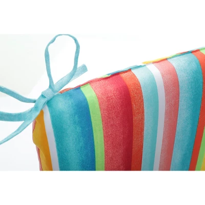 Set Of 2 Outdoor/Indoor Rounded Corners Seat Cushions Dina - Pillow Perfect 4 Set Of 2 Outdoor/Indoor Rounded Corners Seat Cushions Dina - Pillow Perfect - Image 2