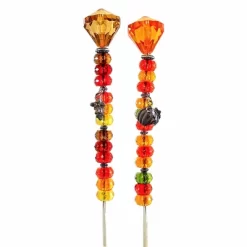 Ganz Autumn Plant Stakes - Two Plant Sticks 12.0 Inches - Faceted Beads Fall - - Acrylic - Multicolored -Outdoor Decoration Store GUEST 9997e81f 442f 488b b3d9 deef02a53ab6