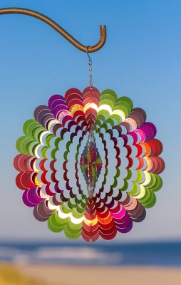Dawhud Direct 12" H Rainbow Kinetic Wind Spinners - Yard Decoration 5 Dawhud Direct 12" H Rainbow Kinetic Wind Spinners - Yard Decoration - Image 3