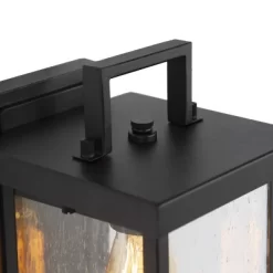10.5" Square Metal/Glass Outdoor Wall Lamp Black - LNC -Outdoor Decoration Store GUEST 9ab18011 fb9a 4ddf b868 b021aff593b6