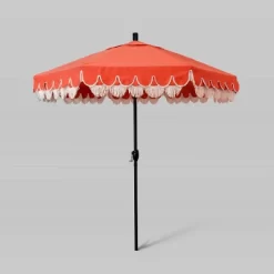 7.5' Sunbrella Scallop Base Fringe Market Patio Umbrella With Push Button Tilt - Bronze Pole - California Umbrella 11 7.5' Sunbrella Scallop Base Fringe Market Patio Umbrella With Push Button Tilt - Bronze Pole - California Umbrella -Outdoor Decoration Store GUEST 9b1298e4 dadb 4df0 8538 c053eb45a22a