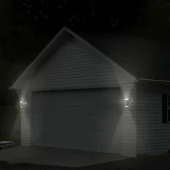 LED Solar Dual Direction Outdoor Wall Light With Amber/White Light - Techko Maid -Outdoor Decoration Store GUEST 9b18c5d8 5e05 4354 8f3f a35df2071bfe