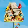 Collections Etc Enchanting 3-Perch Fall Birdhouse Garden Stake -Outdoor Decoration Store GUEST 9b8bf770 8c45 4250 85e3 2e9977b88f34