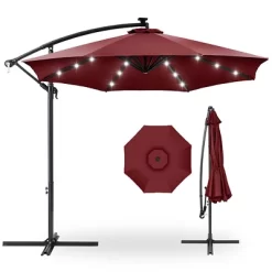 Best Choice Products 10ft Solar LED Offset Hanging Outdoor Market Patio Umbrella W/ Easy Tilt Adjustment -Outdoor Decoration Store GUEST 9bc521cf d99c 4554 978d ab789d7c69e8