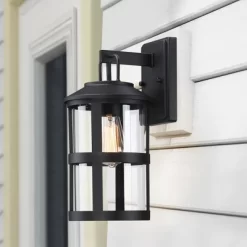 Glass Outdoor Wall Light Black - Wellfor -Outdoor Decoration Store GUEST 9c607751 f0ba 48b6 9857 8e073d2d6389