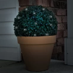 Solar Powered LED Faux Topiary Ball Pair Set Of 2 Pre-lit Artificial Boxwood Balls With Rechargeable Battery Outdoor Greenery Decor By Pure Garden -Outdoor Decoration Store GUEST 9f25fe11 e95a 4b3d a027 bedc9b01ef45