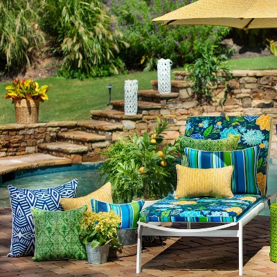 Outdoor/Indoor Rectangular Throw Pillow Set Of 2 - Pillow Perfect 8 Outdoor/Indoor Rectangular Throw Pillow Set Of 2 - Pillow Perfect - Image 6