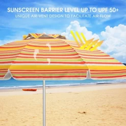 Costway 6.5FT Patio Beach Umbrella Sun Shade Tilt Carry Bag -Outdoor Decoration Store GUEST 9fe54d16 6e9f 4edc 8476 bc5b1f19ed78