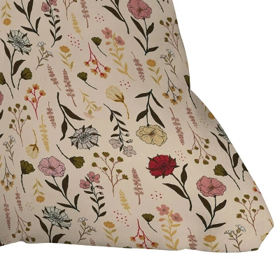 Avenie Cottage Garden Outdoor Throw Pillow Yellow - Deny Designs 3 Avenie Cottage Garden Outdoor Throw Pillow Yellow - Deny Designs