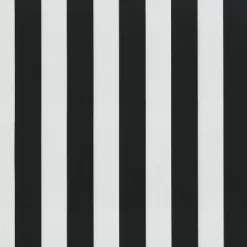 2pk Cabana Stripe Wrought Iron Outdoor Seat Cushions Black - Pillow Perfect