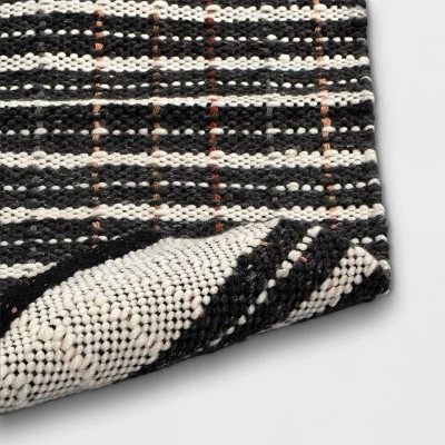 2'x3' Handloom Mixed Fibre Striped Rug - Threshold™ 5 2'x3' Handloom Mixed Fibre Striped Rug - Threshold™ - Image 3