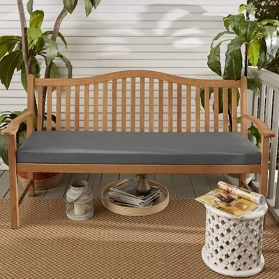 55"x18" Outdura Indoor/Outdoor Bench Cushion Steel - Sorra Home 3 55"x18" Outdura Indoor/Outdoor Bench Cushion Steel - Sorra Home