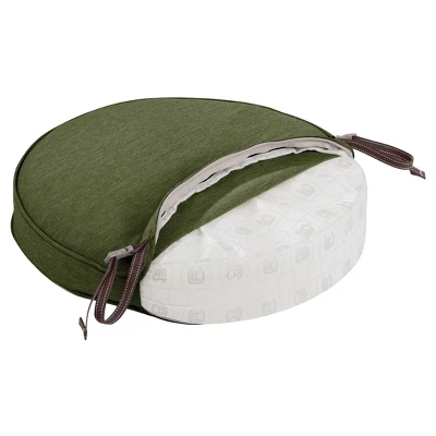Montlake Fadesafe Round Patio Dining Seat Cushion Set - Heather Fern Green - Classic Accessories 4 Montlake Fadesafe Round Patio Dining Seat Cushion Set - Heather Fern Green - Classic Accessories - Image 2