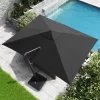 Crestlive Products 11.5'x11.5' Luxury Aluminum Frame Double Top Round Offset Cantilever Umbrella Black -Outdoor Decoration Store GUEST a387cc12 9382 4638 84b8 e912a4bbdccf
