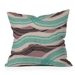 Little Dean Stripe Outdoor Throw Pillow Muted Pink/Green/Purple - Deny Designs -Outdoor Decoration Store GUEST a3e46b41 d471 41f3 8680 7a0392de1ae8