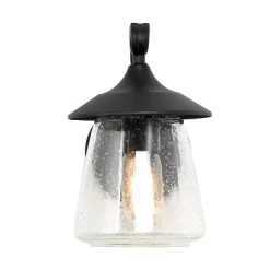 9.8" Metal/Glass Outdoor Lamp Black - LNC -Outdoor Decoration Store GUEST a6d306d9 baf4 4849 a565 545f8aa8a0b2