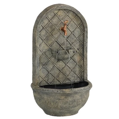 Sunnydaze Decor Sunnydaze 26"H Solar Polystone Messina Outdoor Wall-Mount Water Fountain 13 Sunnydaze Decor Sunnydaze 26"H Solar Polystone Messina Outdoor Wall-Mount Water Fountain - Image 11