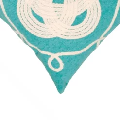 12"x20" Oversize Outdoor Lumbar Throw Pillow Aqua - Liora Manne