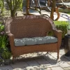 Arden Selections 16" X 41.5" Leala Texture Outdoor Wicker Settee Stone
