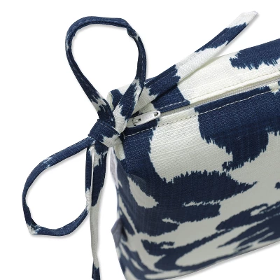 Outdoor Bench Cushion - Blue/White Damask - Pillow Perfect 3 Outdoor Bench Cushion - Blue/White Damask - Pillow Perfect