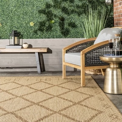 NuLOOM Candice Moroccan Geometric Trellis Indoor And Outdoor Patio Area Rug 9 NuLOOM Candice Moroccan Geometric Trellis Indoor And Outdoor Patio Area Rug - Image 7