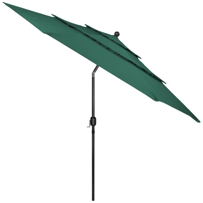 Northlight 9.75ft Outdoor Patio Market Umbrella With Hand Crank And Tilt, Green 4 Northlight 9.75ft Outdoor Patio Market Umbrella With Hand Crank And Tilt, Green - Image 2