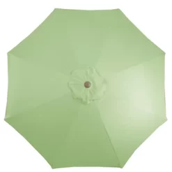 Northlight 9ft Outdoor Patio Market Umbrella With Hand Crank And Tilt, Sage Green -Outdoor Decoration Store GUEST ad0c7719 b1a3 4b74 adf4 bcadaa64bd73