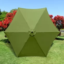 11' X 11' Aluminum Market Polyester Umbrella With Crank Lift Lime Green - Astella -Outdoor Decoration Store GUEST ad95e903 ce5b 4603 b54d e421eba31aac