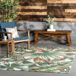 NuLOOM Contemporary Floral Lindsey Indoor/Outdoor Patio Area Rug