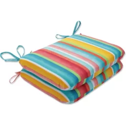 Set Of 2 Outdoor/Indoor Rounded Corners Seat Cushions Dina - Pillow Perfect 12 Set Of 2 Outdoor/Indoor Rounded Corners Seat Cushions Dina - Pillow Perfect -Outdoor Decoration Store GUEST ae225dac 738a 4c48 a0e3 a4baed227cd7