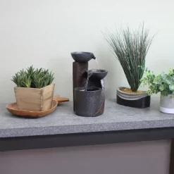 Sunnydaze Decor Sunnydaze Indoor Home Decorative Resin 3-Tier Descending Bowls Tabletop Water Fountain - 9" - Dark Brown -Outdoor Decoration Store GUEST af1aafe3 312e 458d 914d 598c36549781