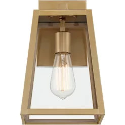 John Timberland Arrington Modern Outdoor Wall Light Fixture Soft Gold Metal 13" Clear Glass For Post Exterior Barn Deck House Porch Yard Posts Patio -Outdoor Decoration Store GUEST afa89b91 043f 4563 a5e0 0e7ce8c46d65